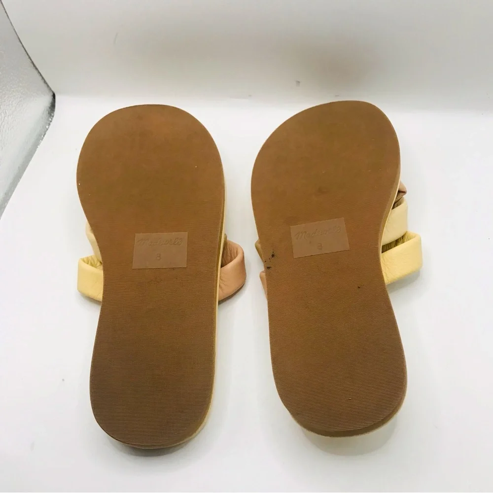 Madewell‎ ComfortSlide Women's Cream & Pink Woven Slide Sandals
